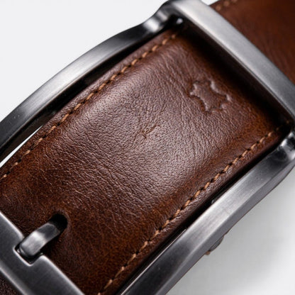 Ceinture Reversible Cuir Homme - Marron foncé Marron Clair 85cm | Le monde de la ceinture