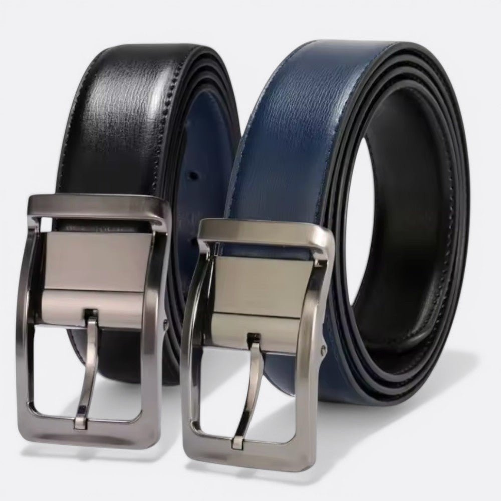 Ceinture Reversible Cuir Homme - Noir Bleu 85cm | Le monde de la ceinture