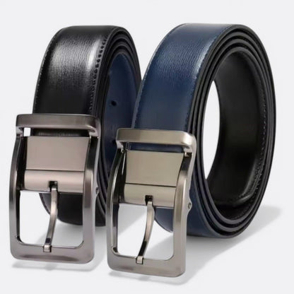 Ceinture Reversible Cuir Homme - Noir Bleu 85cm | Le monde de la ceinture
