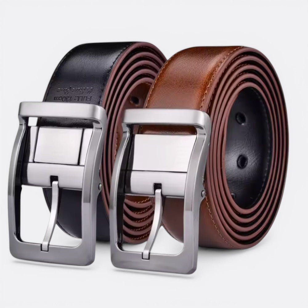 Ceinture Reversible Cuir Homme - Noir Marron Clair 85cm | Le monde de la ceinture