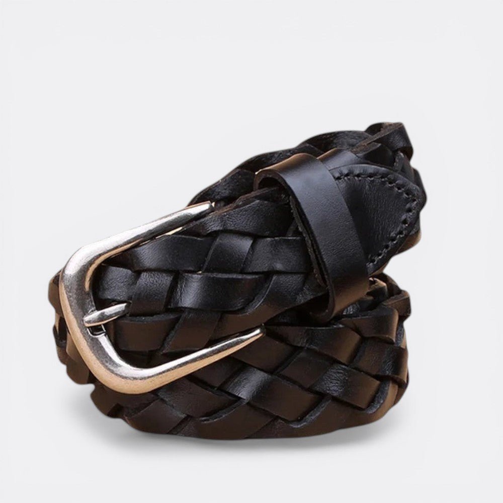 Ceinture Simili Cuir Tressé - Noir 105cm | Le monde de la ceinture