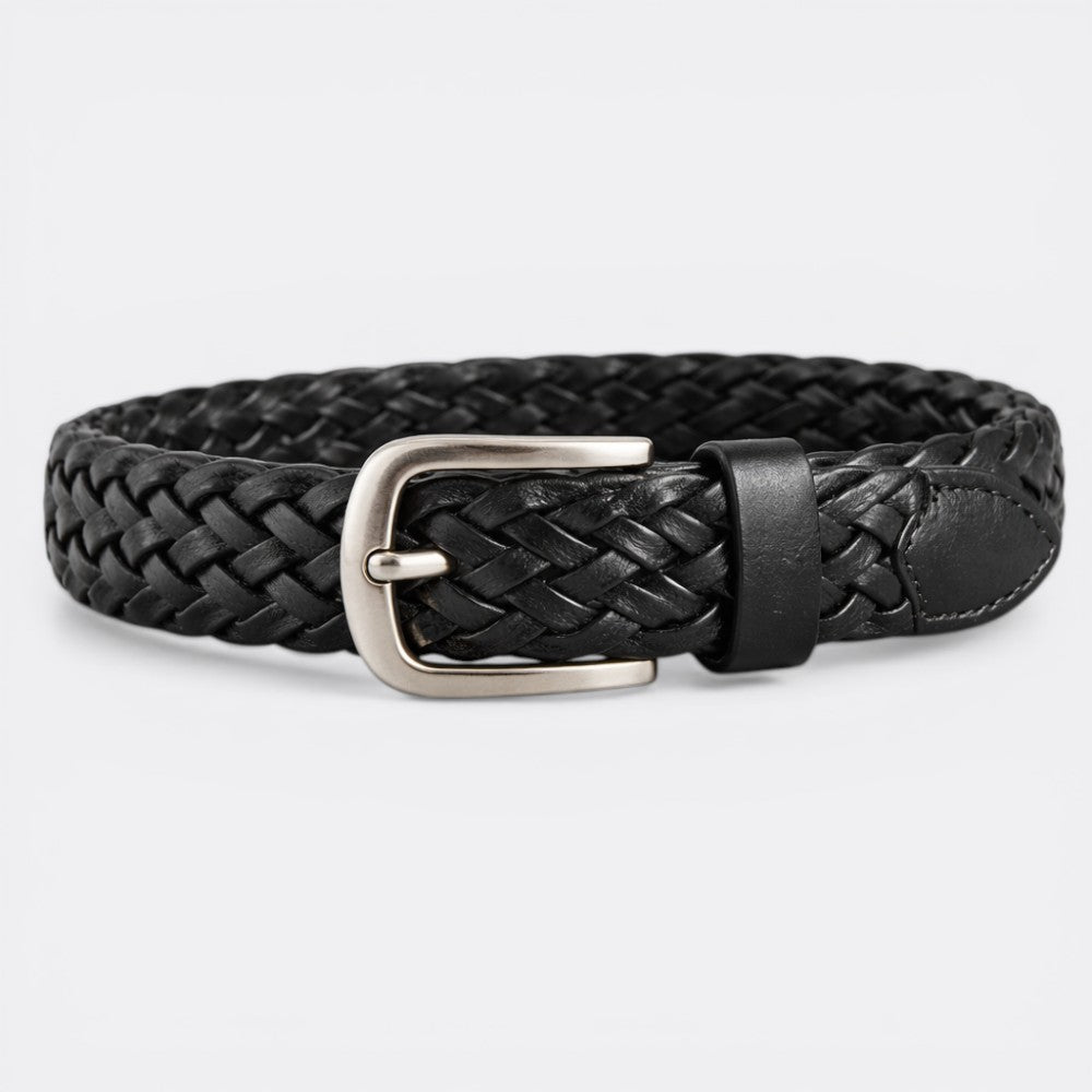 Ceinture Simili Cuir Tressé - Orange 105cm | Le monde de la ceinture