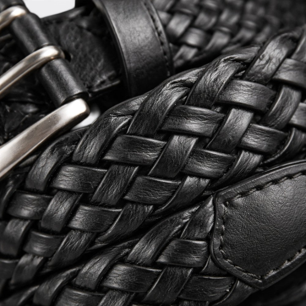 Ceinture Simili Cuir Tressé - Orange 105cm | Le monde de la ceinture