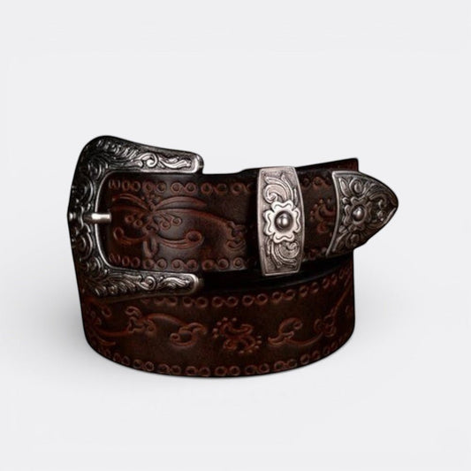 Ceinture Style Cow Boy - Marron 105cm | Le monde de la ceinture