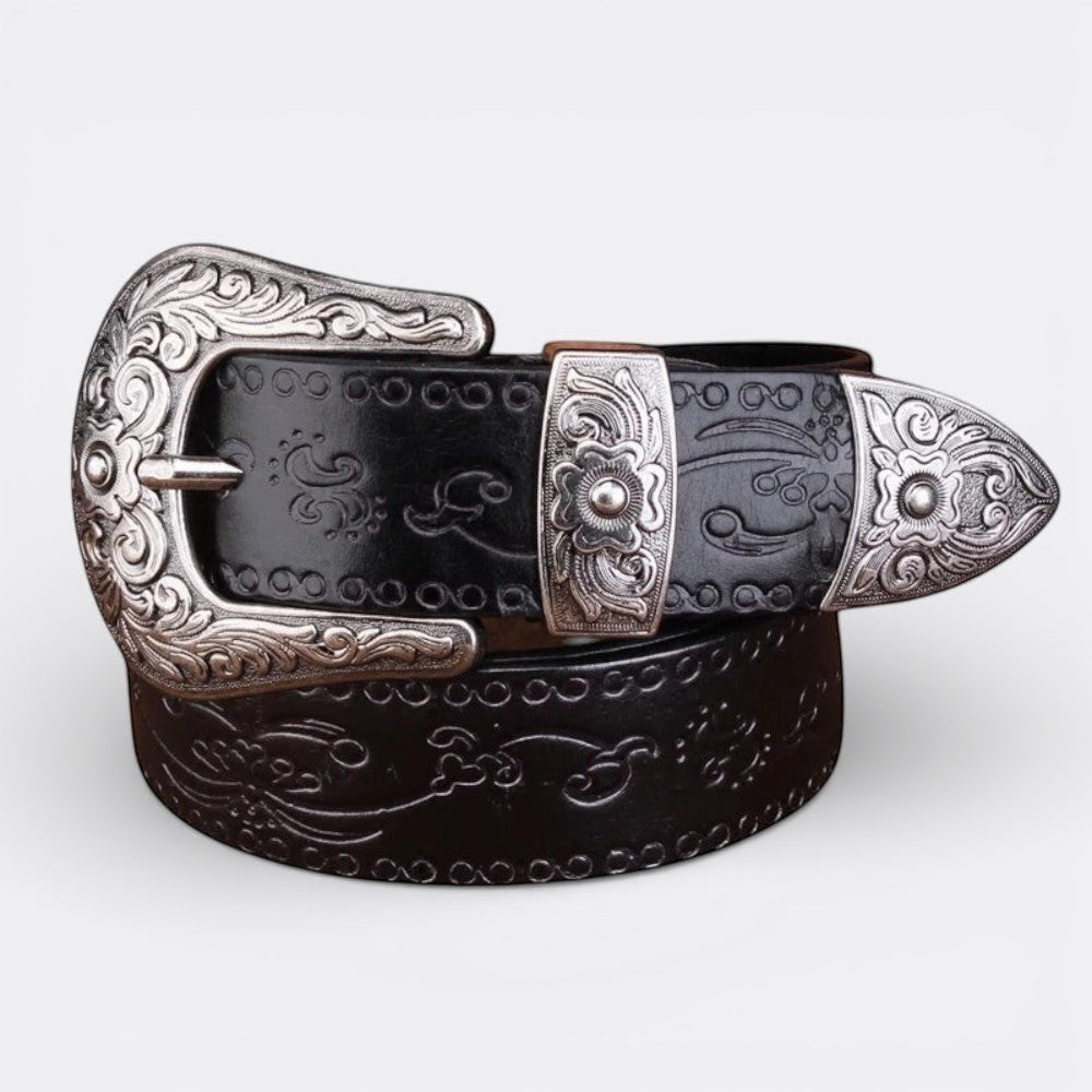 Ceinture Style Cow Boy - Noir 105cm | Le monde de la ceinture