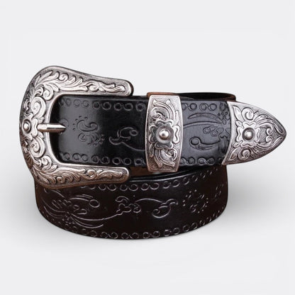 Ceinture Style Cow Boy - Noir 105cm | Le monde de la ceinture