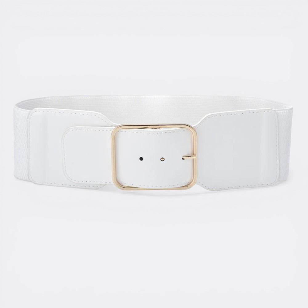 Ceinture Taille Haute Femme - Blanc 85cm(Waist 75 - 95cm) | Le monde de la ceinture