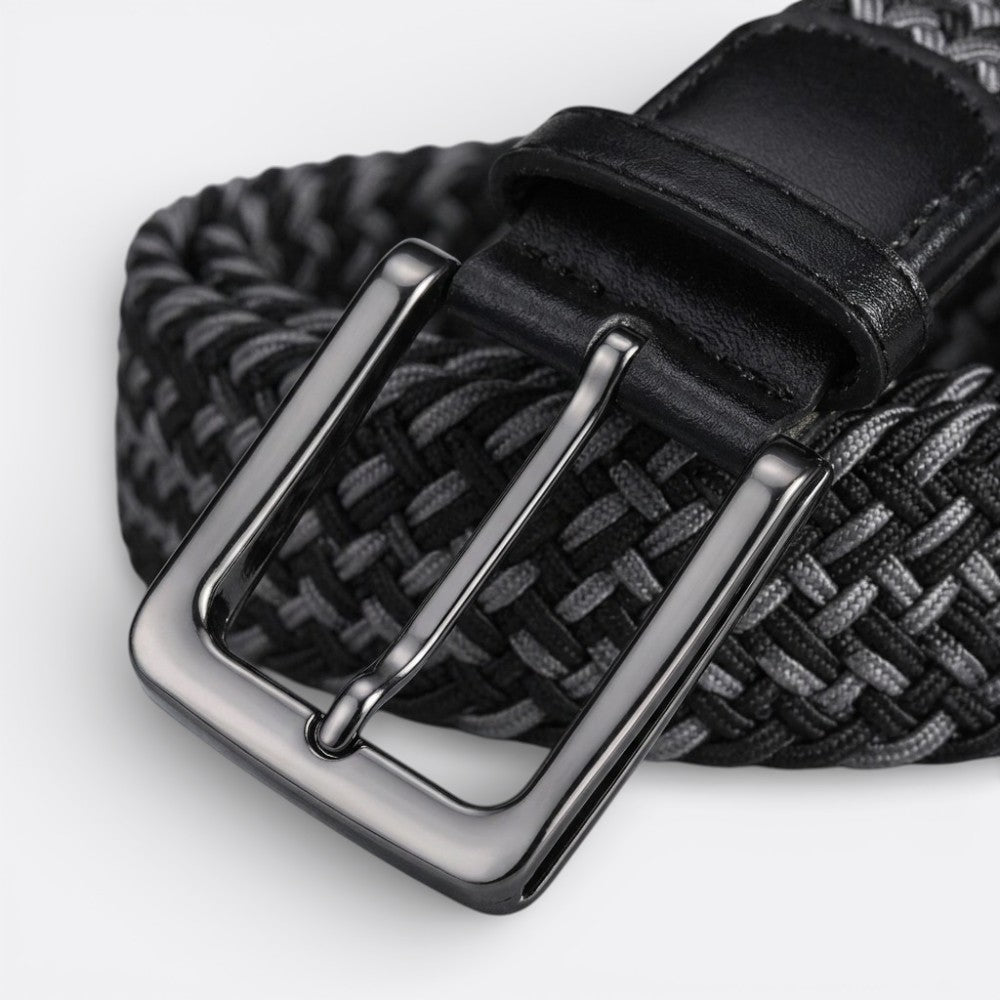 Ceinture Tissée Boucle Argenté - Vert Orange 125Cm | Le monde de la ceinture