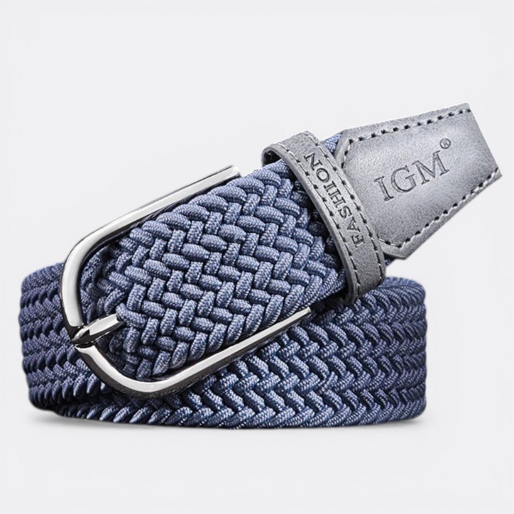 Ceinture Tissée Homme - Bleu 100cm | Le monde de la ceinture