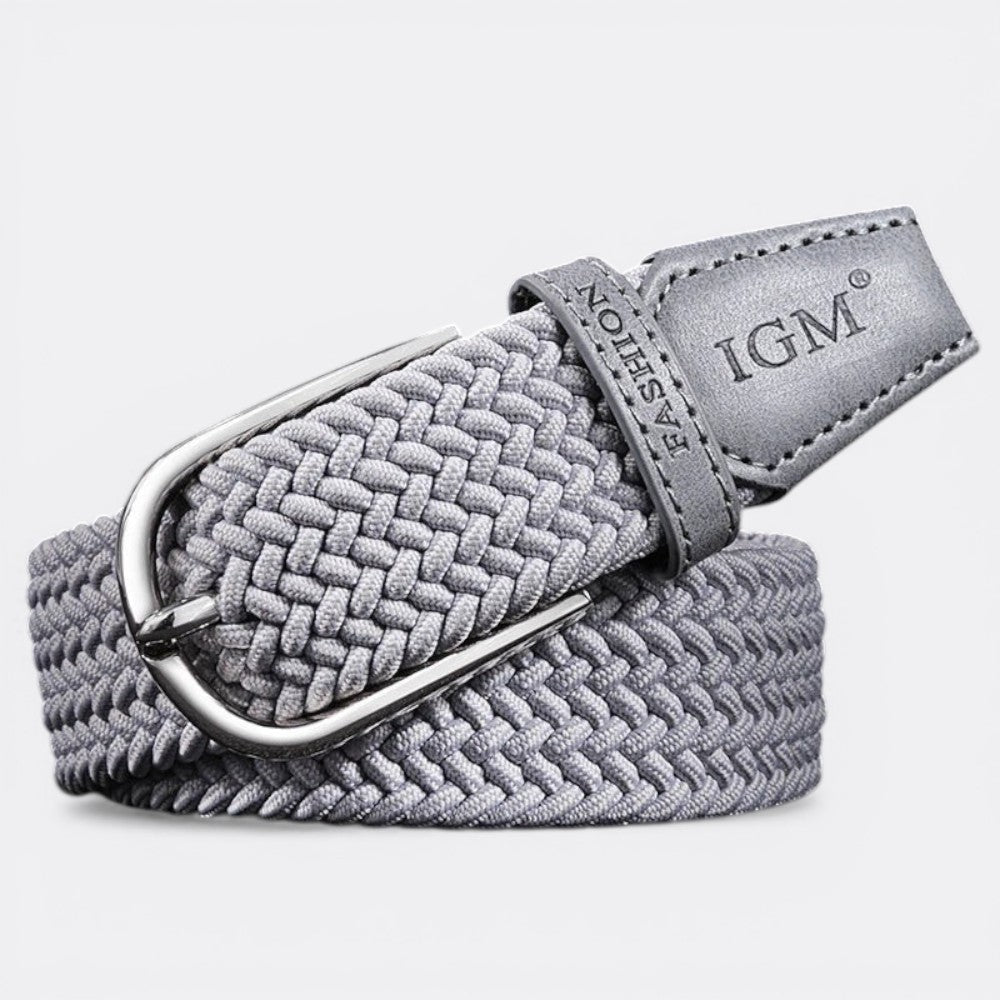 Ceinture Tissée Homme - Gris 100cm | Le monde de la ceinture