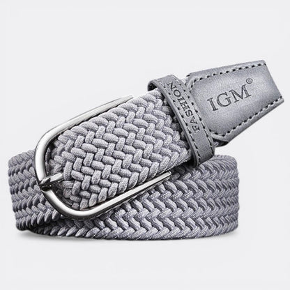 Ceinture Tissée Homme - Gris 100cm | Le monde de la ceinture