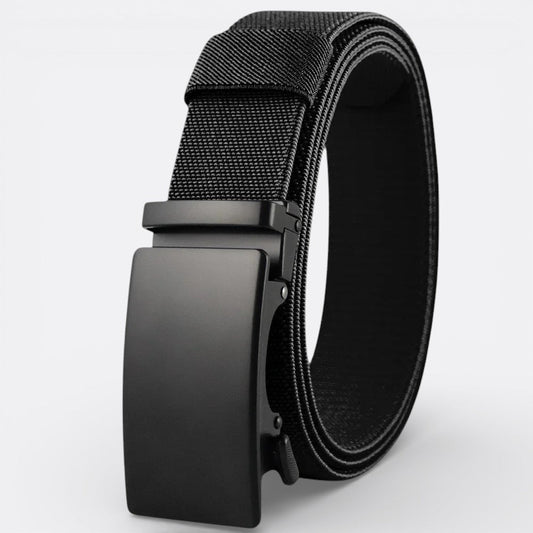 Ceinture Tissu Ajustable - Noir 115cm | Le monde de la ceinture