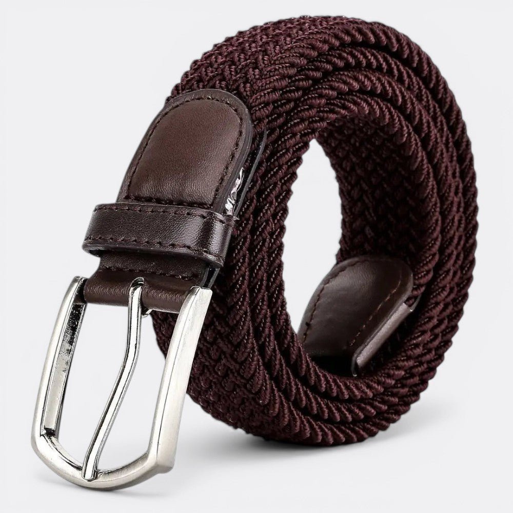Ceinture Tressé Homme - Café 3.3cmX110cm | Le monde de la ceinture