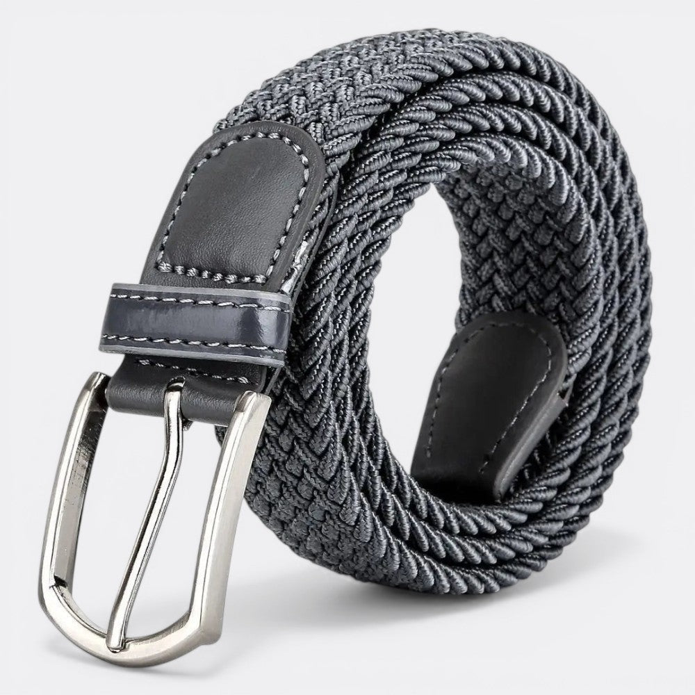 Ceinture Tressé Homme - Gris 3.3cmX110cm | Le monde de la ceinture