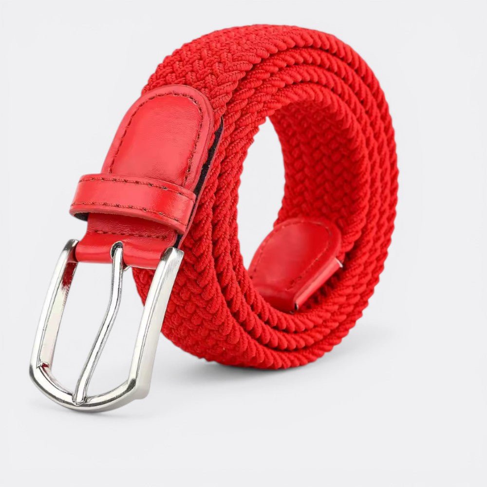 Ceinture Tressé Homme - Rouge 3.3cmX110cm | Le monde de la ceinture