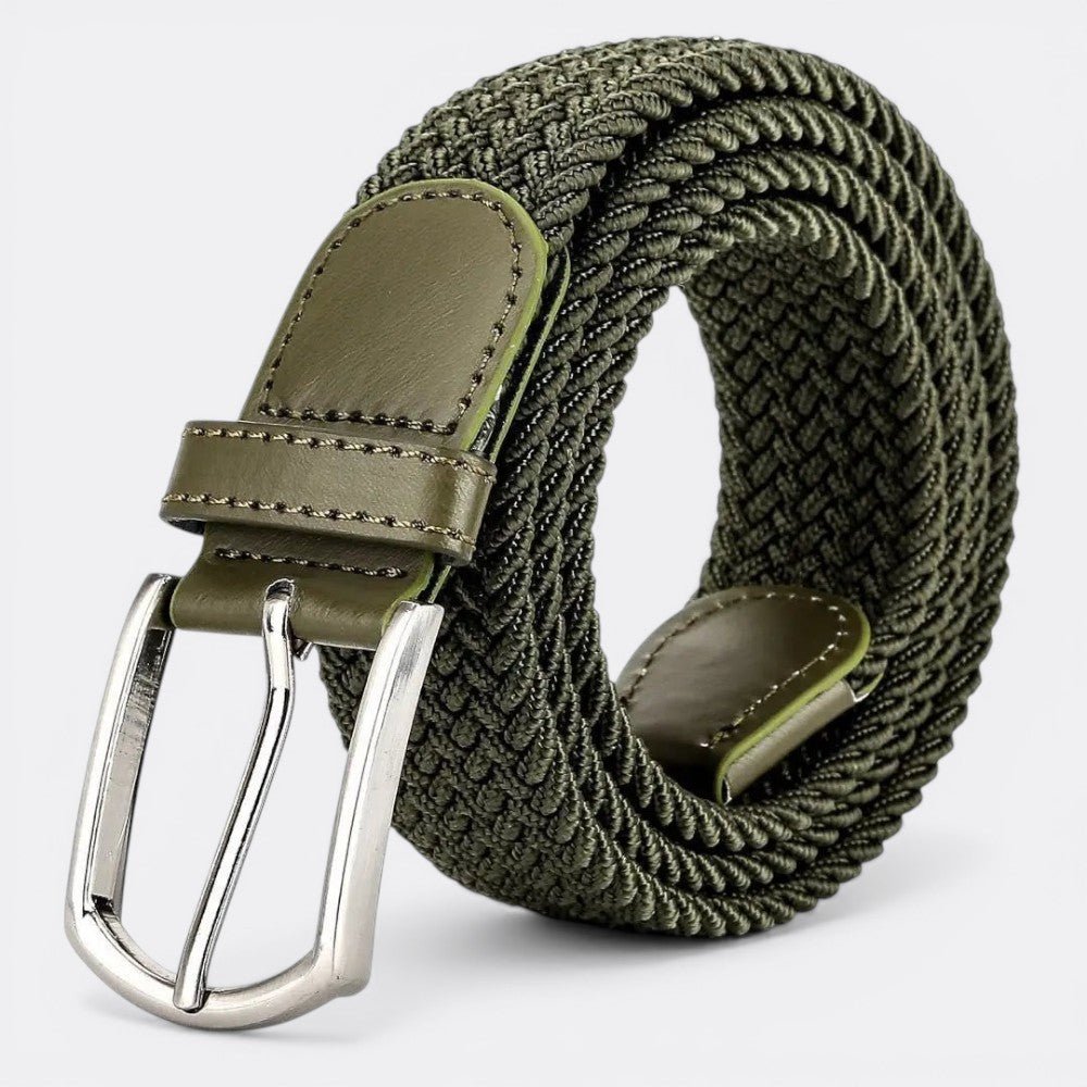 Ceinture Tressé Homme - Vert 3.3cmX110cm | Le monde de la ceinture