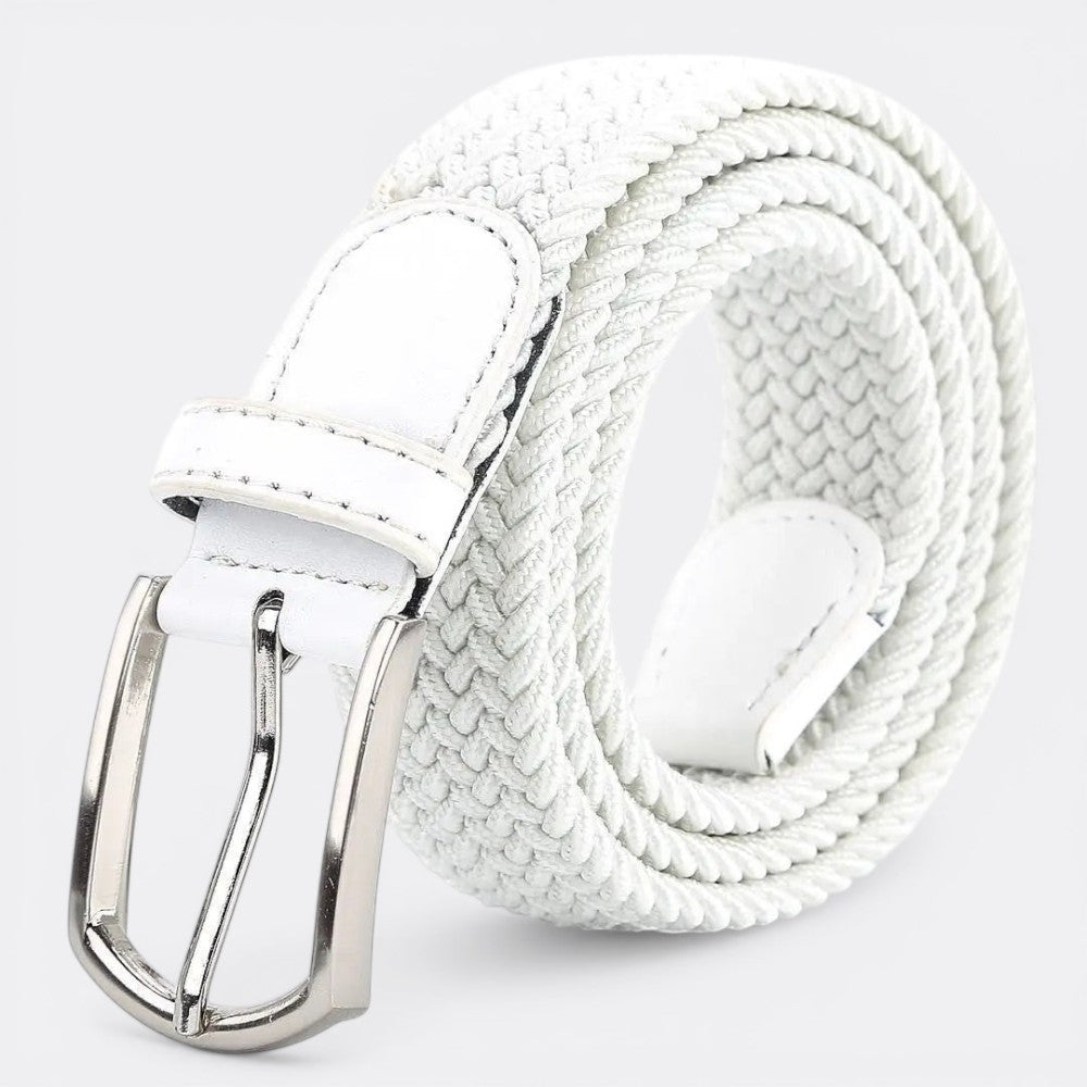 Ceinture Tressé Homme - White 3.3cmX110cm | Le monde de la ceinture