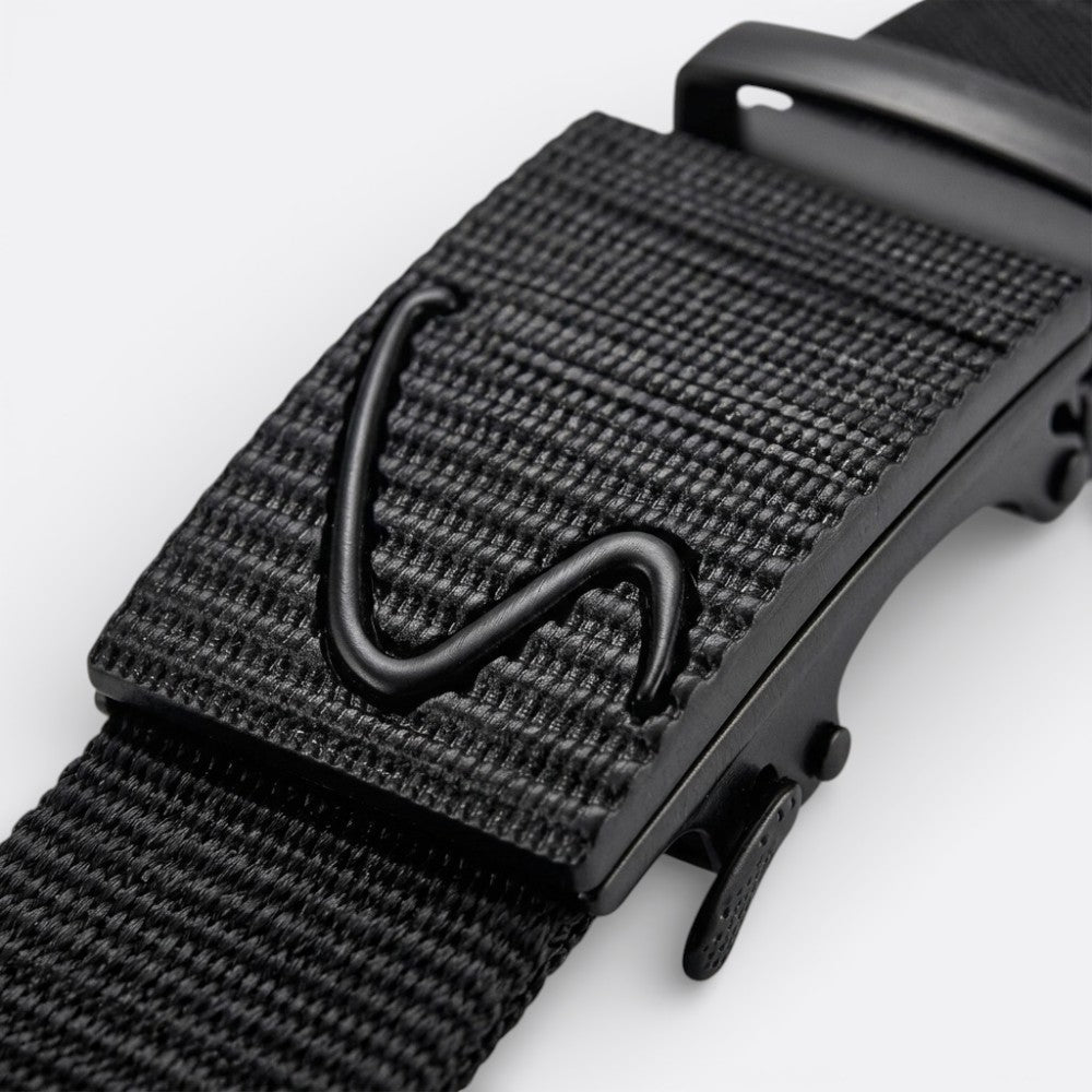 Ceinture Tressé sans Trou - Noir Vert 100cm | Le monde de la ceinture
