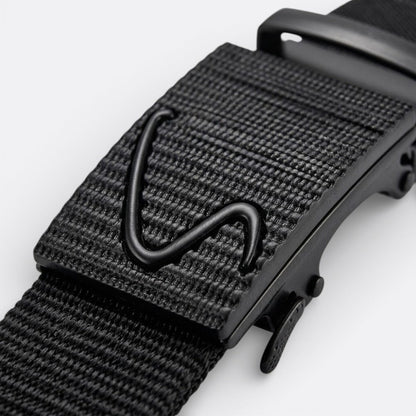Ceinture Tressé sans Trou - Noir Vert 100cm | Le monde de la ceinture