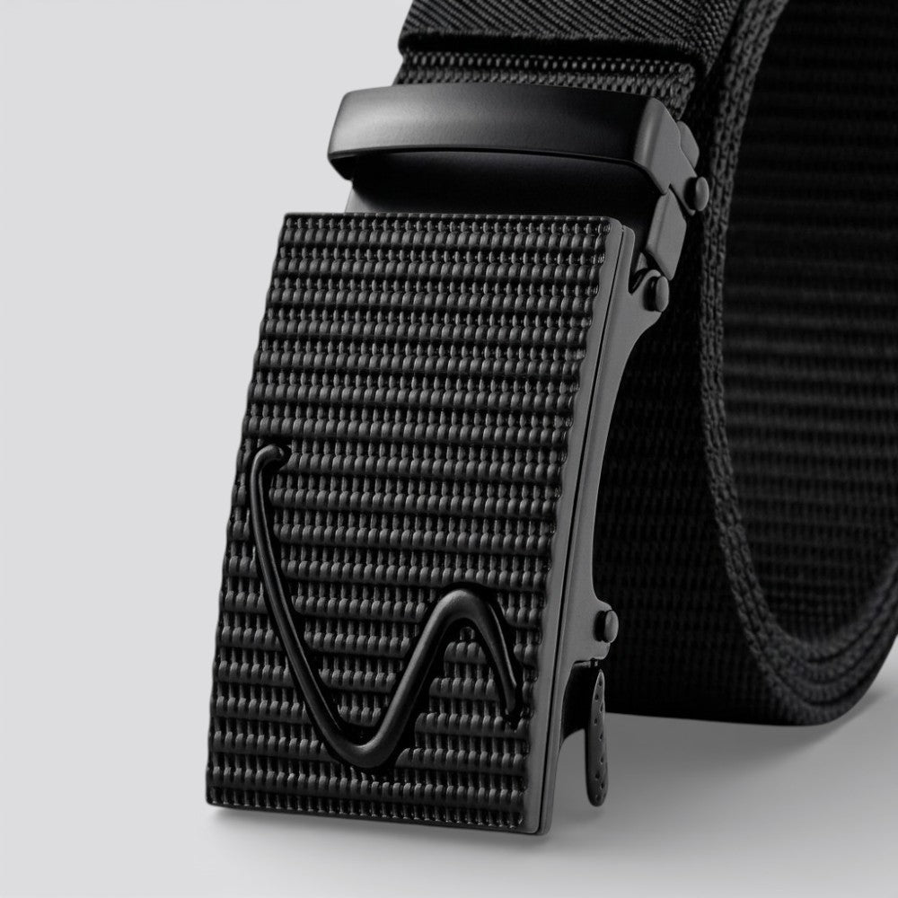 Ceinture Tressé sans Trou - Noir Vert 100cm | Le monde de la ceinture