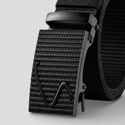 Ceinture Tressé sans Trou - Noir Vert 100cm | Le monde de la ceinture