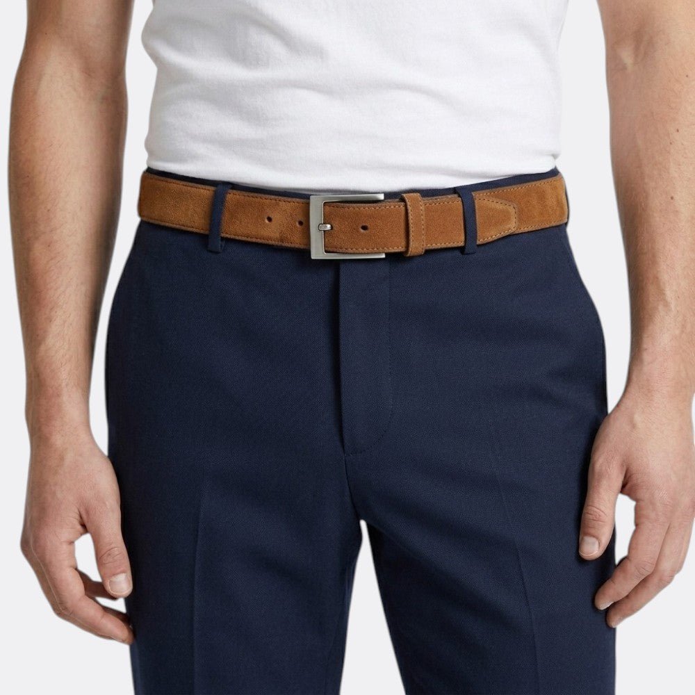 Ceinture Velour Homme - Bordeaux 100cm | Le monde de la ceinture