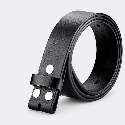Le monde de la ceinture black leather snap belt for men, durable and stylish.